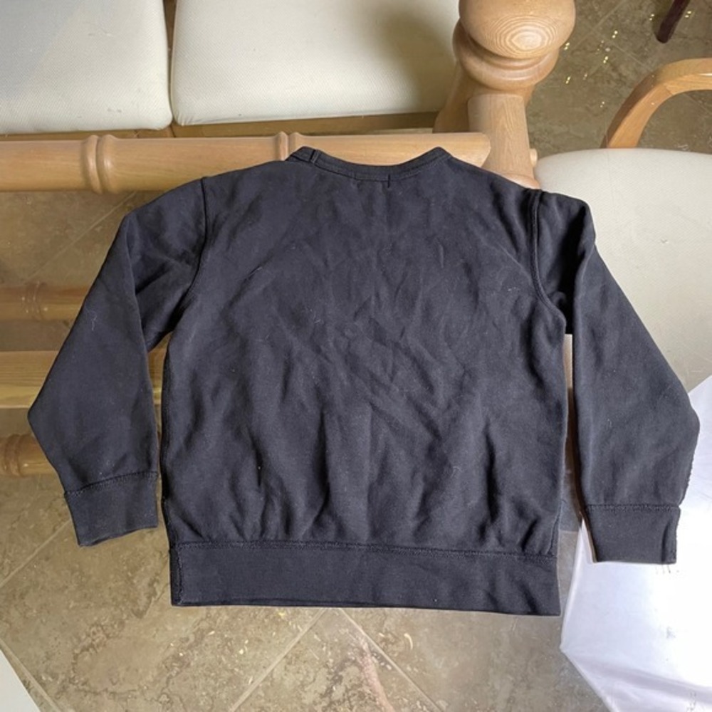 Polo Ralph Lauren Kids Sweatshirt Pullover Crew Neck Red Logo Black‎ Size 6 - Picture 4 of 6